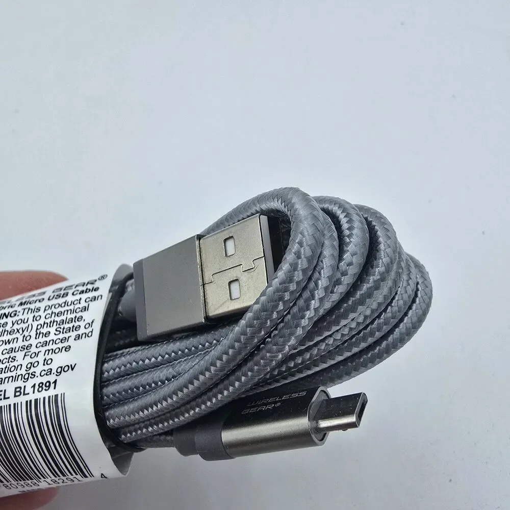 Wireless Gear 10 ft micro usb sync and charge cable. New